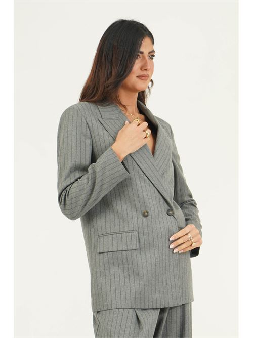 Giaca doppiopetto gessata Elmas Phil | 040687GRIGIO